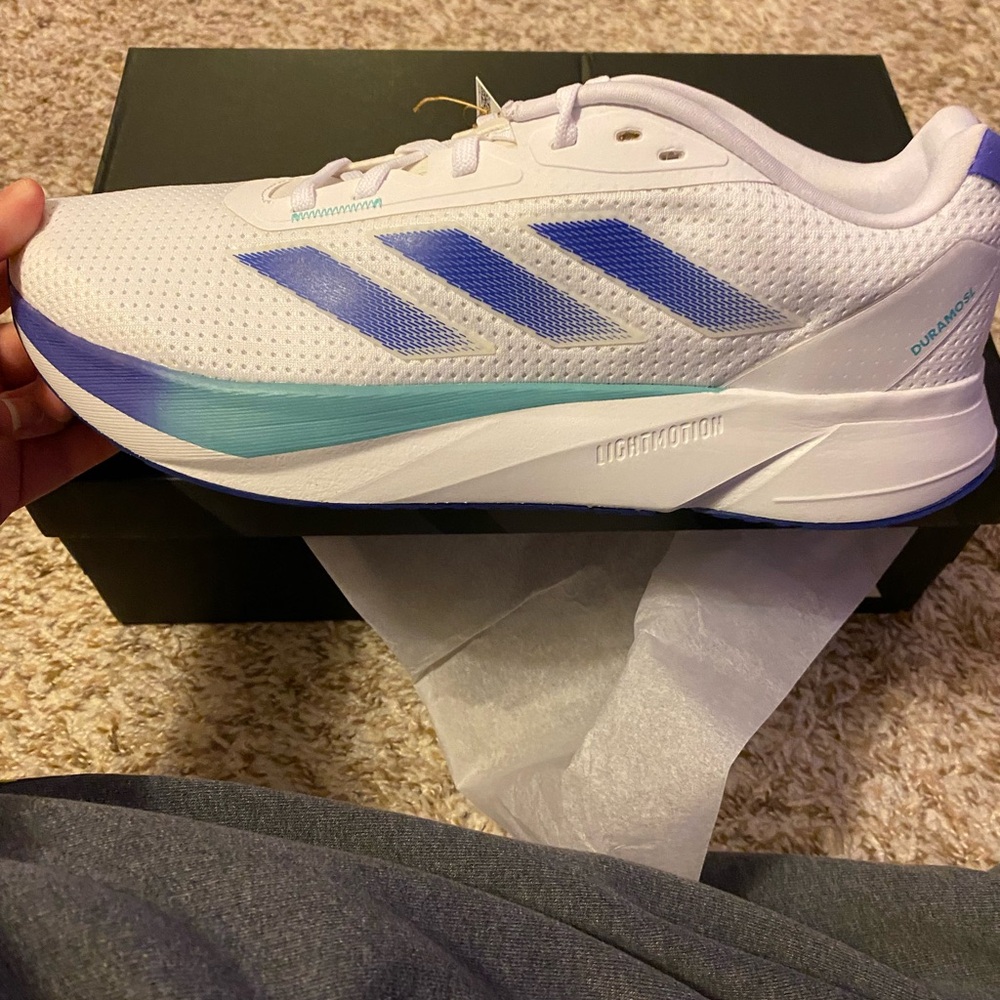 Adidas White and Purple Running Shoes